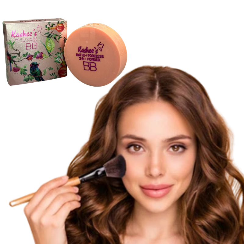 Kashee’s Matte + Poreless BB 2 in 1  Powder | Long-Lasting Makeup