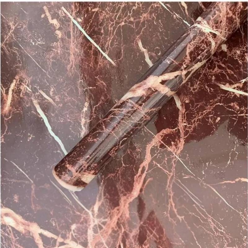 Marble Sheet Sticker | Autumn Brown Design | 60cm x 200cm | Waterproof Self-Adhesive PVC Wallpaper for Furniture & Walls